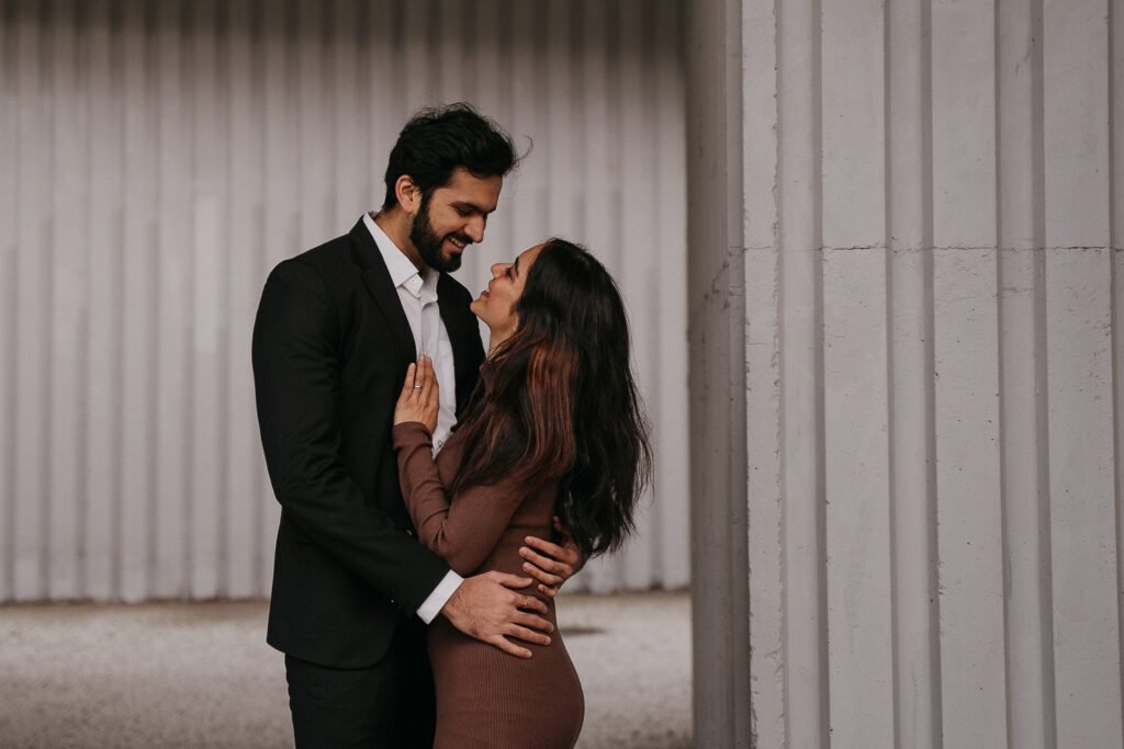 Photosession in Prague, industrial couple photoshoot, photo walk in prague, prague photographer