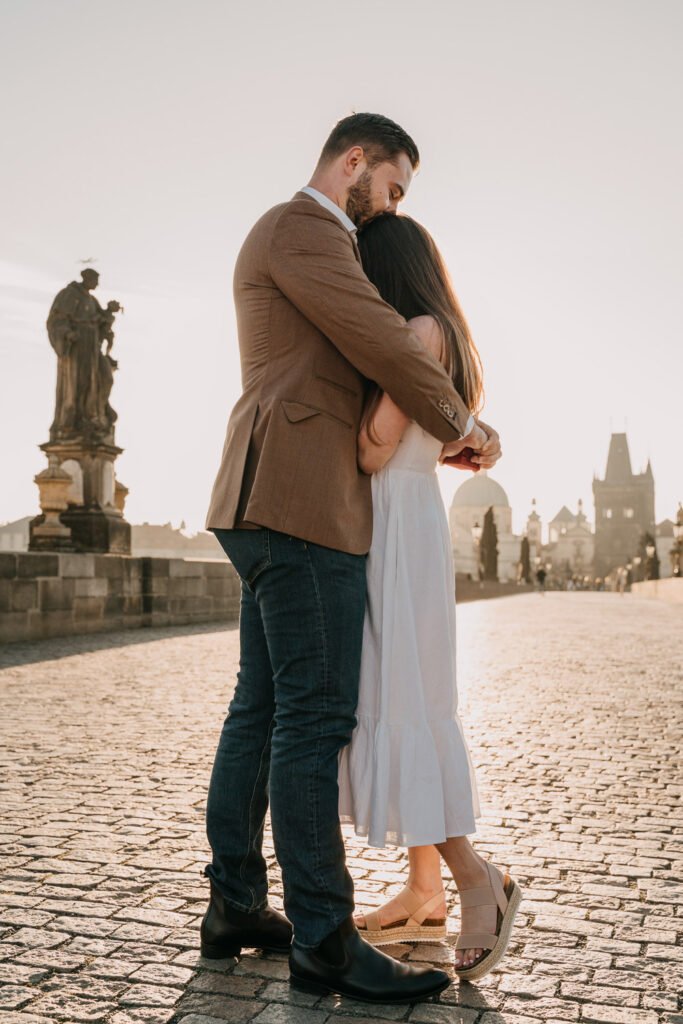 Pre wedding photoshoot in Prague, Prague wedding photographer, surprise proposal engagement, Prague photographer