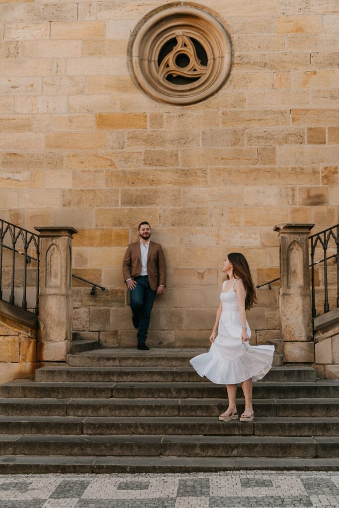 Pre wedding photoshoot in Prague, Prague wedding photographer, surprise proposal engagement, Prague photographer