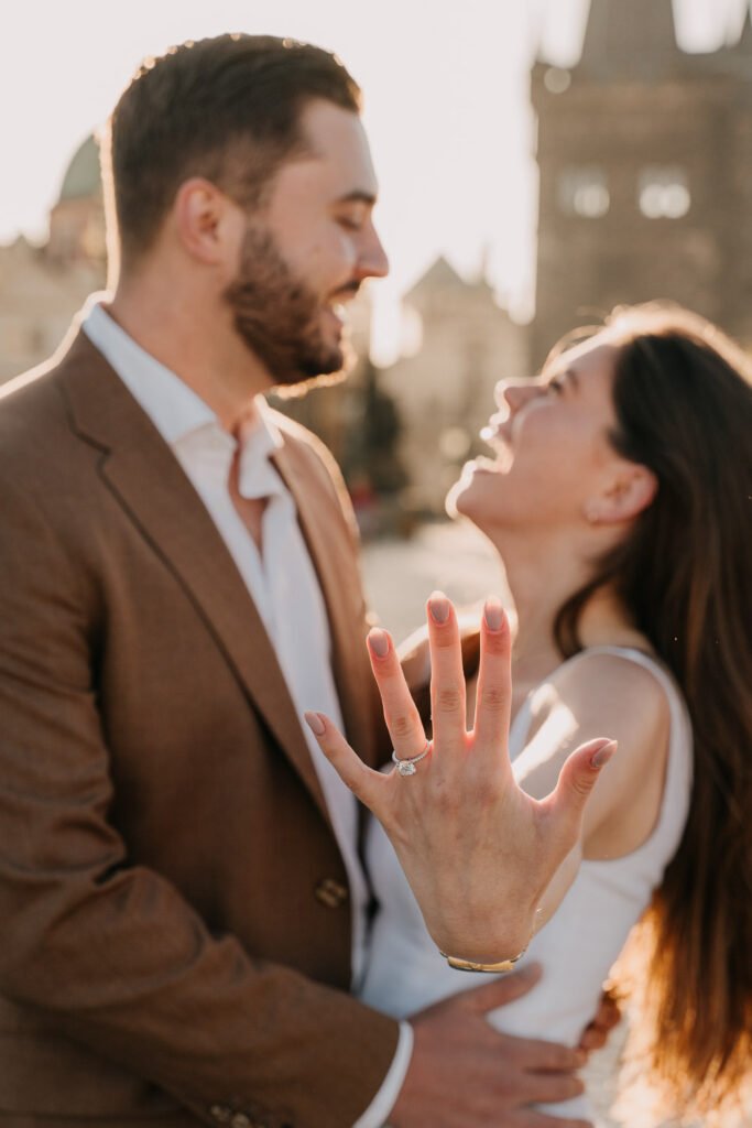 Pre wedding photoshoot in Prague, Prague wedding photographer, surprise proposal engagement, Prague photographer